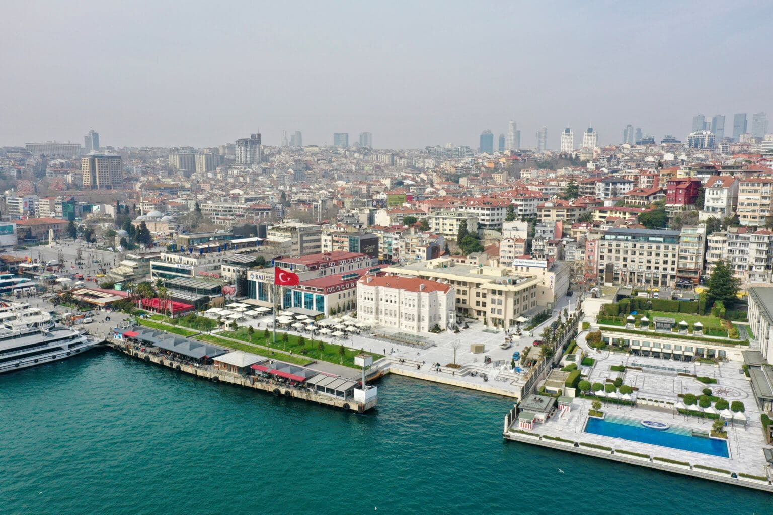 Bahçeşehir University waterfront campus beside the Bosphorus